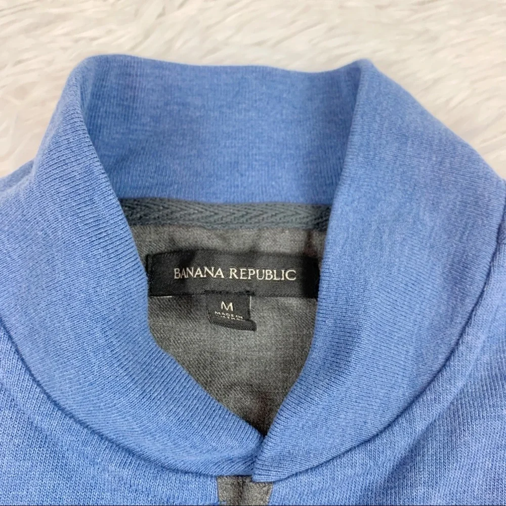 Banana Republic Men's Henley T-shirt long sleeve blue‎